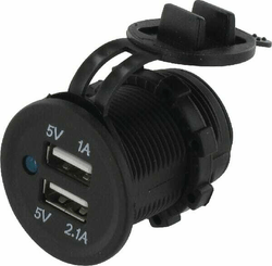 Pièces agricoles - Eclairage - Adaptateur USB 12/24V encastr