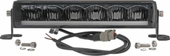 Barre lumineuse LED, 72W, 3900lm, rectangulaire, 12/48V, blanc, 306x90x57mm, prise Deutsch 3 poles, feu de route/feu de croisem