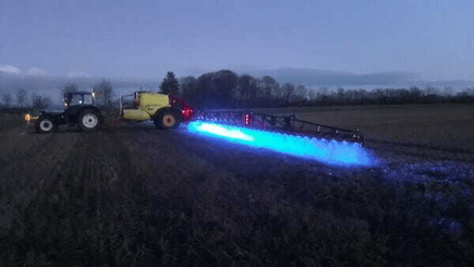 Pièces agricoles - Eclairage - Feu de travail LED 27W 500lm - bleu - cable Spot/connexion Deutsch