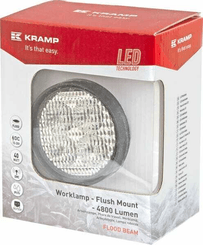 Pièces agricoles - Eclairage - Phare de travail LED, 40 W, 4800 lm, rond, faisceau large, Kramp