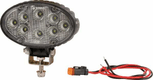 Phare de travail LED ovale 24W 1920lm 10-30V, blanc 130x53x78mm prise Deutsch 8 LED Kramp