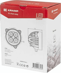 Pièces agricoles - Eclairage - Phare de travail LED, 40 W, 4800 lm, rond, faisceau large, Kramp