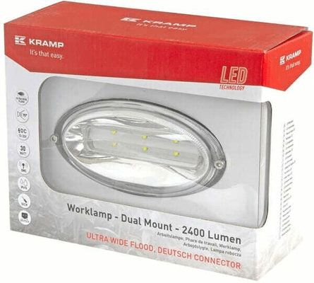 Pièces agricoles - Eclairage - Phare de travail LED, 30 W, 2400 lm, ovale, Kramp