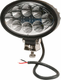 Phare de travail LED ovale 24W 2240lm, 10/30V, 141.5x64.5x90mm faisceau large 8 LED Kramp