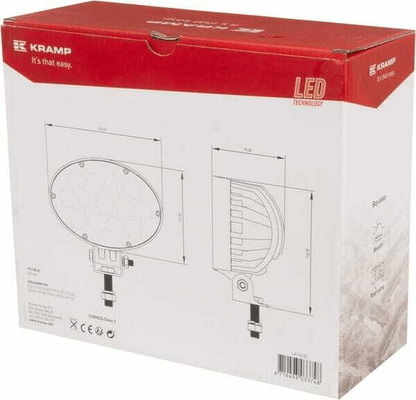 Pièces agricoles - Eclairage - Phare de travail LED, 65 W, 5200 lm, ovale, Kramp