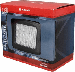 Pièces agricoles - Eclairage - Phare de travail LED carré 90W 8100lm, 10/30V, 135x124mm, faisceau large 9 LED Kramp