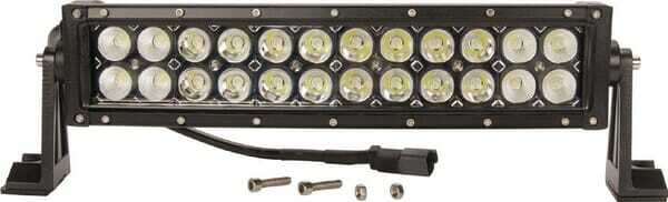 Pièces agricoles - Eclairage - Barre lumineuse de travail LED, 72W, 6120lm, rectangulaire, 12/24V, blanc, 343x57mm prise Deutsch, Combo, 24 LED, Kramp