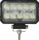 Phare de travail LED rectangulaire 15W 1900lm, 10/30V, 150x37x100mm faisceau large 10 LED Kramp