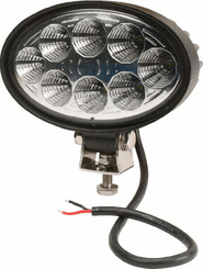 Pièces agricoles - Eclairage - Phare de travail LED ovale 24W 2240lm, 10/30V, 141.5x64.5x90mm faisceau large 8 LED Kramp