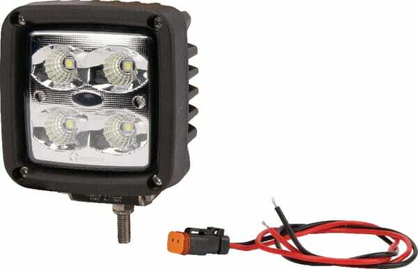 Pièces agricoles - Eclairage - Phare de travail LED, 40W, 4500lm, carré, blanc, 101x74.5x98mm
