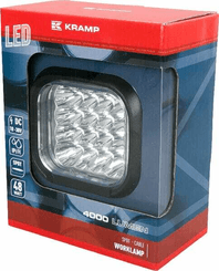 Pièces agricoles - Eclairage - Phare de travail LED carré 48W 4000lm, 10-30V, 123x81x123mm, très longue portée, Kramp