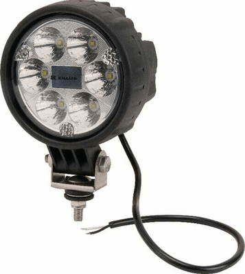 Pièces agricoles - Eclairage - Phare de travail LED rond 24W 1500lm, 10/30V, Ø 117mm, longue portée, 6 LED Kramp