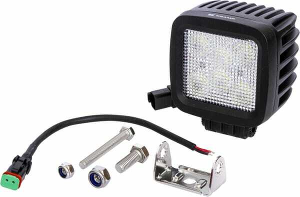 Pièces agricoles - Eclairage - Phare de travail LED carré 42W 3780lm, 10/30V, 100x82x100mm, faisceau large, 6 LED Kramp