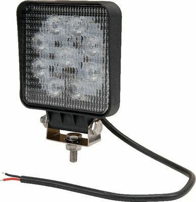 Pièces agricoles - Eclairage - Phare de travail LED carré 27W 2376lm 10-30V, 109x41x109mm faisceau large Kramp
