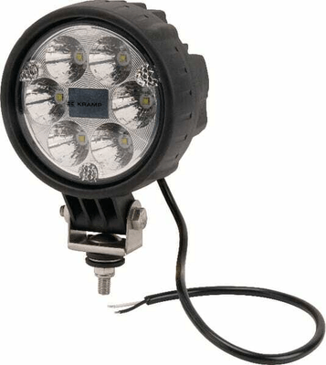 Pièces agricoles - Eclairage - Phare de travail LED rond 29W 2500lm, 10/30V, Ø 117mm,très longue portée 6 LED Kramp