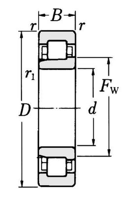 Pièces agricoles - Roulements - Roulement à rouleaux cylindriques 60x130x31mm SKF