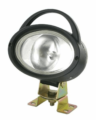 Pièces agricoles - Eclairage - Phare de travail ovale poignée, 12V, transparent, à boulonner, Ajba