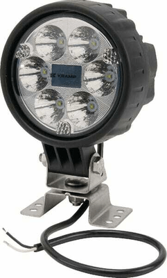 Pièces agricoles - Eclairage - Phare de travail LED rond 25W 2000lm, 10/30V, Ø 117mm très longue portée 6 LED Kramp