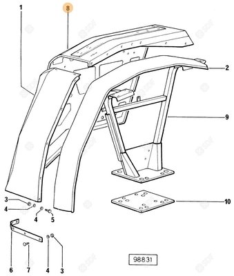 Pièces agricoles - Cabine et structure - AILE Deutz-Fahr origine