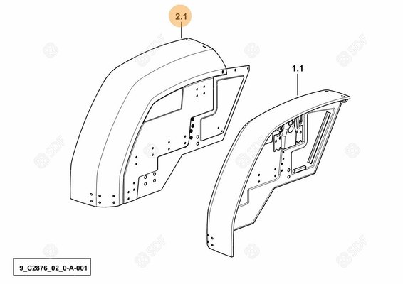 Pièces agricoles - Cabine et structure - AILE Deutz-Fahr origine