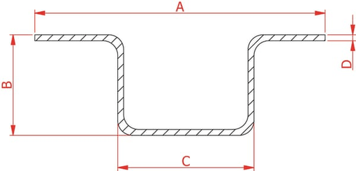 Pièces agricoles - Fertilisation & Lisier - Rail guid. 100x40x50 3,95m K.