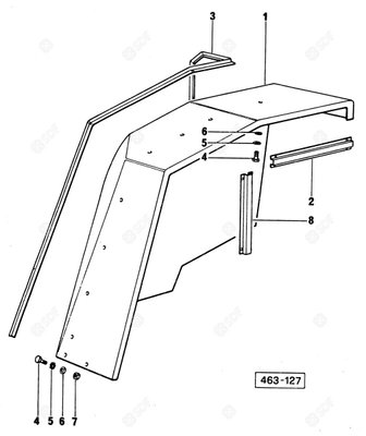 Pièces agricoles - Cabine et structure - AILE Deutz-Fahr origine