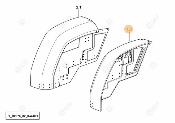 Pièces agricoles - Cabine et structure - AILE Deutz-Fahr origine