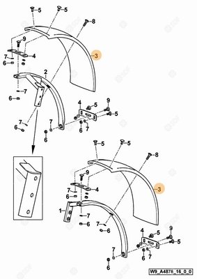 Pièces agricoles - Cabine et structure - AILE Deutz-Fahr origine