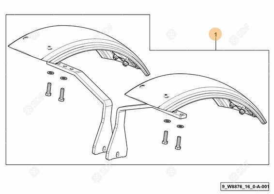 Pièces agricoles - Cabine et structure - AILE Deutz-Fahr origine