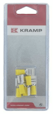 Pièces agricoles - Eclairage - Cosse plate femelle, jaune 9,4x1,2mm - 4,0-6,0mm² (6)