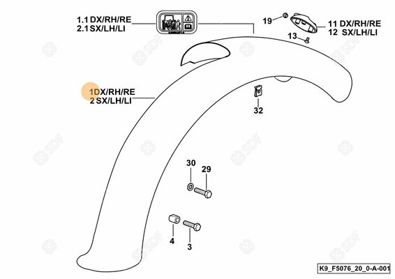 Pièces agricoles - Cabine et structure - AILE Deutz-Fahr origine