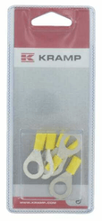 Pièces agricoles - Eclairage - Cosse à anneau jaune Ø10mm - 4,0-6,0mm² (6)