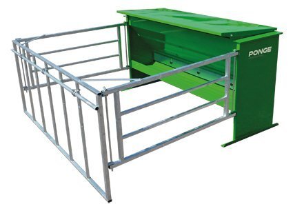 Materiels - Nourrisseur - Nourrisseur granulés - trémie 1100 Litres - toit coulissant - parc 6,80 m2