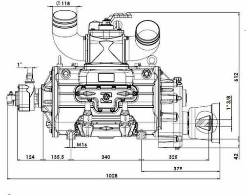 Pièces agricoles - Fertilisation & Lisier - Pompe à vide 540 tr/min 18 620 l/min avec lubrification automatique et ballast Battioni Pagani