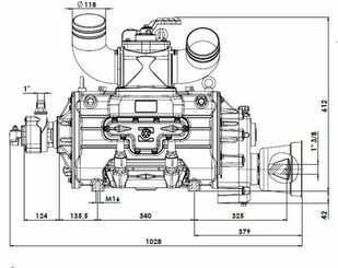 Pièces agricoles - Fertilisation & Lisier - Pompe à vide 540 tr/min 18 620 l/min avec lubrification automatique et ballast Battioni Pagani