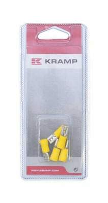 Pièces agricoles - Eclairage - Cosse plate femelle, jaune 6,3x0,8mm - 4,0-6,0mm² (5)