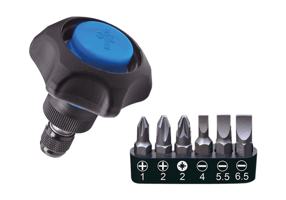 Outils - Outils divers - Cliquet paume de main avec jeu de 6 embouts
