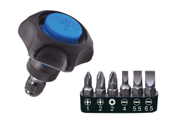 Outils - Outils divers - Cliquet paume de main avec jeu de 6 embouts
