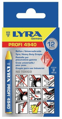 Pièces agricoles - Outils atelier - Craie de pneu jaune 12 pcs