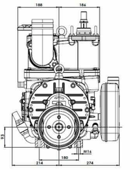 Pièces agricoles - Fertilisation & Lisier - Pompe à vide 540 tr/min 13520 l/min avec lubrification automatique et ballast Battioni Pagani