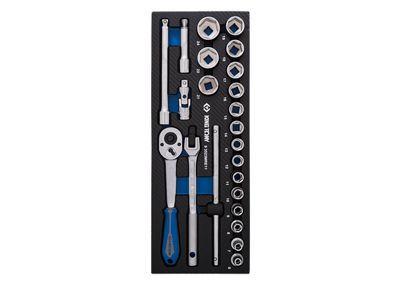 Outils - Outils divers - Module mousse + PP 23 pièces douilles 3/8" et accessoires