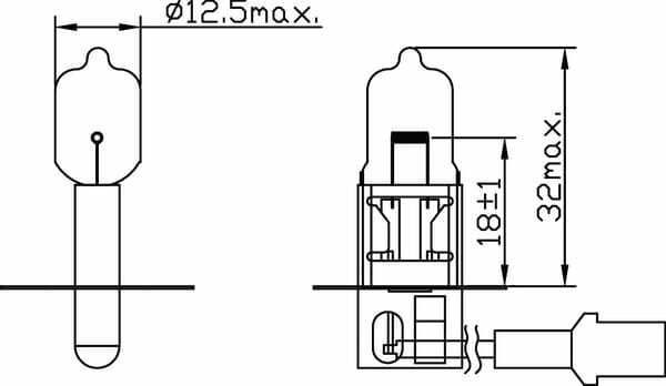 Pièces agricoles - Eclairage - Ampoule 12V 55W H3
