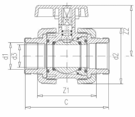 Pièces agricoles - Hydraulique - Robinet en PVC DID 3" x 3"