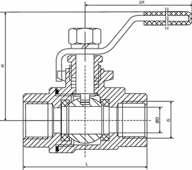 Pièces agricoles - Hydraulique - Vanne à bille inox 2xF 3/4''