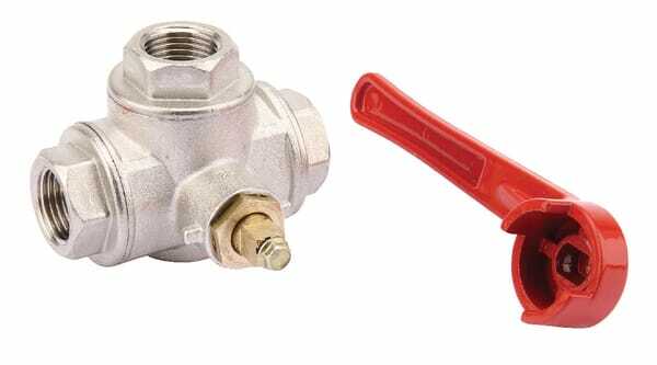 Pièces agricoles - Hydraulique - Vanne bois.sph.3v. T 1/2" f/f