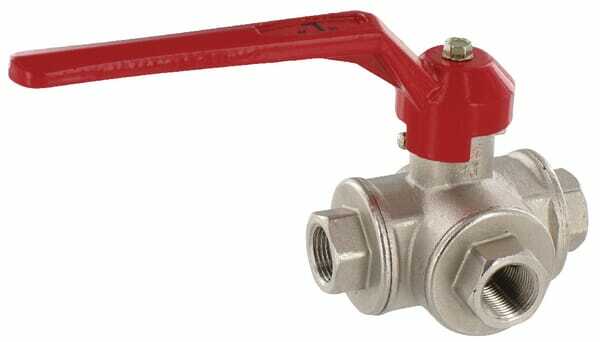 Pièces agricoles - Hydraulique - Vanne bois.sph.3v. L 3/8" f/f