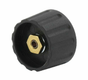 Bouton rotatif Ø28mm, axe 1/4", noir