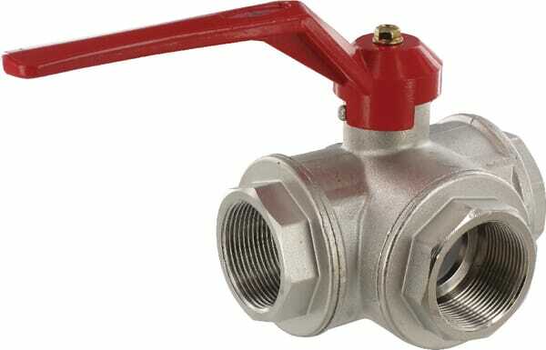 Pièces agricoles - Hydraulique - Vanne bois.sph.3v. T 11/2" f/f