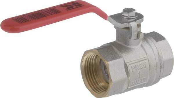 Pièces agricoles - Hydraulique - Vanne à bille BSP 2x femelle 1" + poignée SS