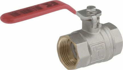 Pièces agricoles - Hydraulique - Vanne à bille BSP 2x femelle 1" + poignée SS
